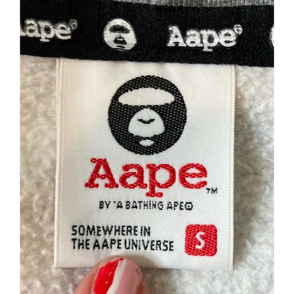 AAPE Men's Snap Up Hooded Varsity Jacket Small - Picture 4 of 10